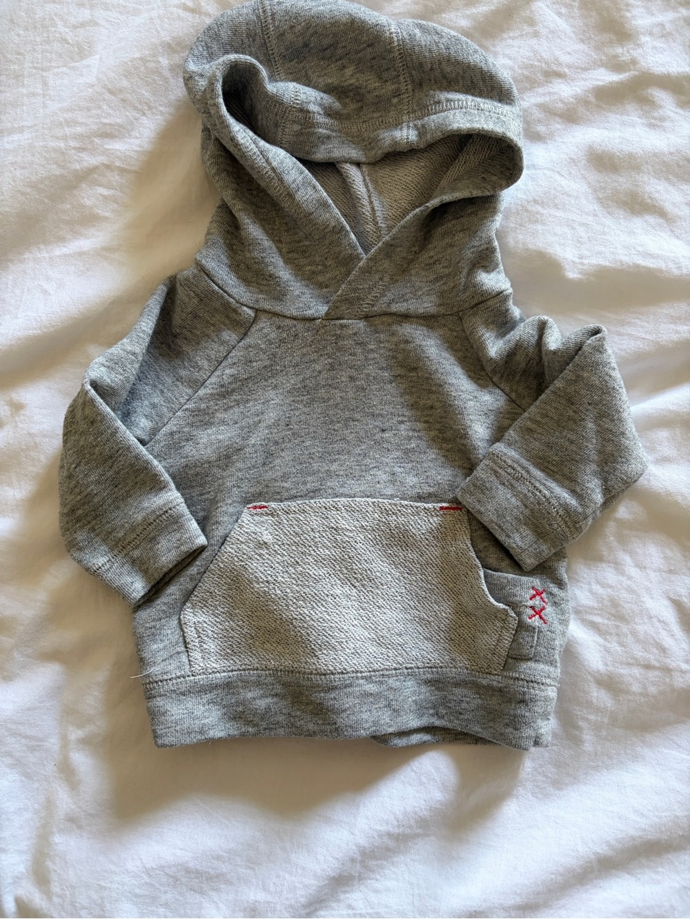 Baby 3-6 months Gray Hooded Pullover Sweatshirt